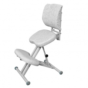 Ортопедический стул "ОЛИМП" СК-2 светло-серый/белый