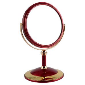 Косметическое зеркало B6"8021 RUBY/G Red&Gold